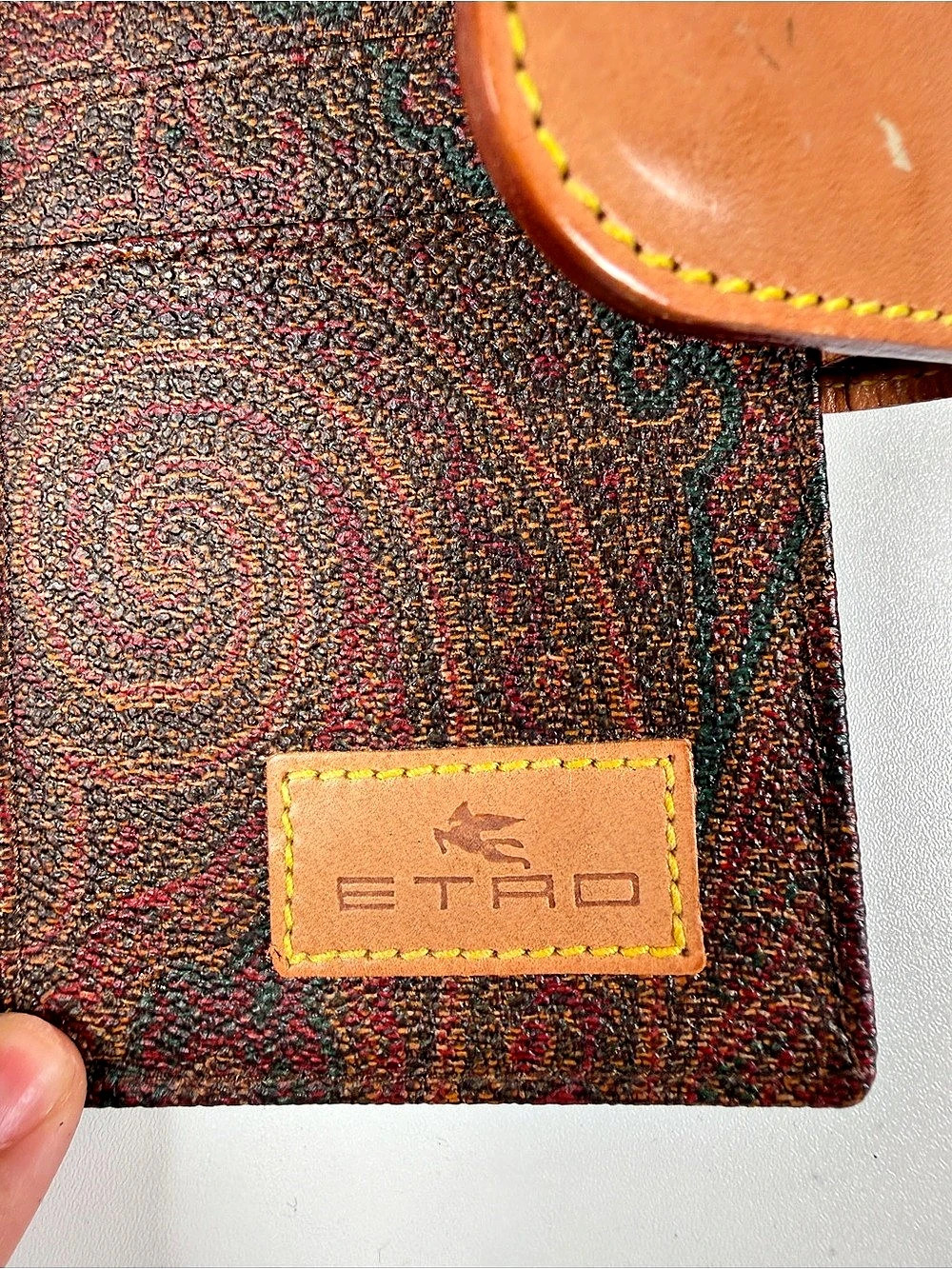 Etro Paisley Ring Planner Organizer in Brown & Orange - Picture 3 of 9
